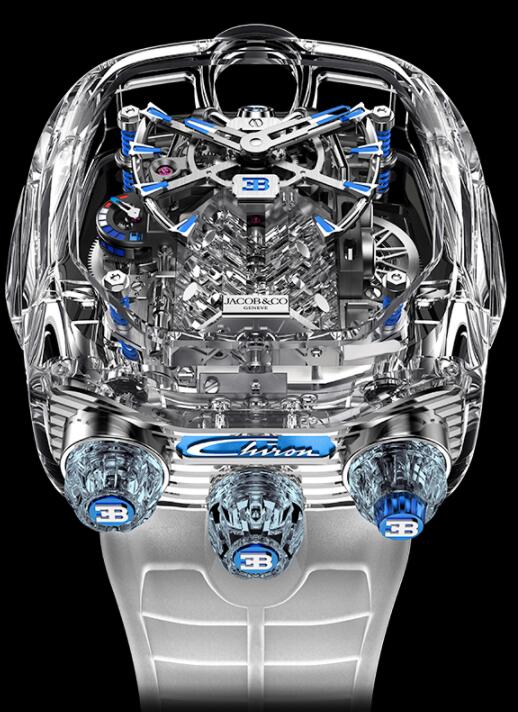 Jacob & Co Bugatti Chiron Sapphire Crystal BU200.21.AE.AB.ABRUA Replica watch
